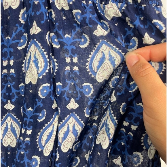 Sea New York Blue Floral Heart Boho Cotton Smocked Jumpsuit - Picture 11 of 14